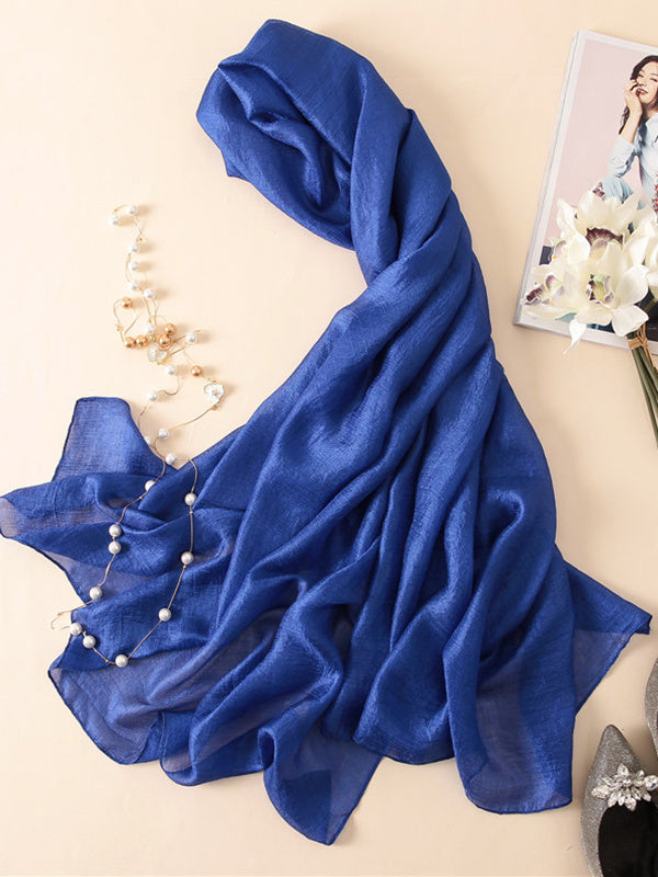 Sun protection Solid Color Keep Warm Wrap Scarf