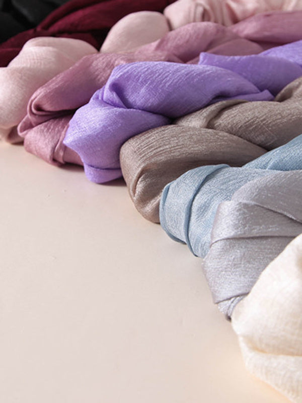 Sun protection Solid Color Keep Warm Wrap Scarf
