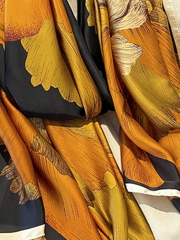 Sun protection Flower Print Shawl&Scarf