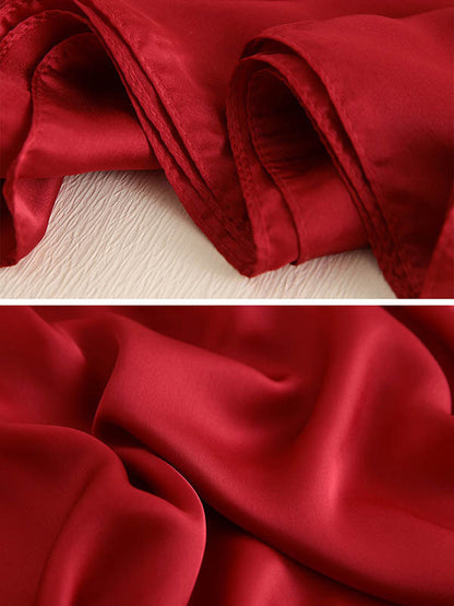 Solid Color Simple Original Sweet Satin Shawl&Scarf
