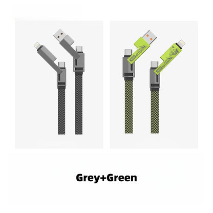 4-in-1 100W USB-C Charging Cable with Interchangeable Connectors