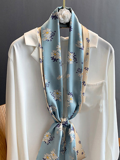 Vintage Silk Imitation Printed Scarf
