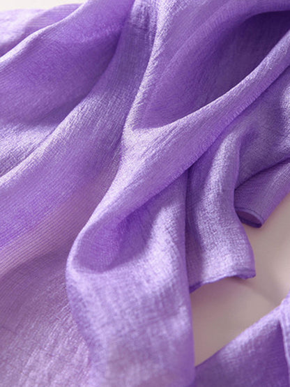 Sun protection Solid Color Keep Warm Wrap Scarf
