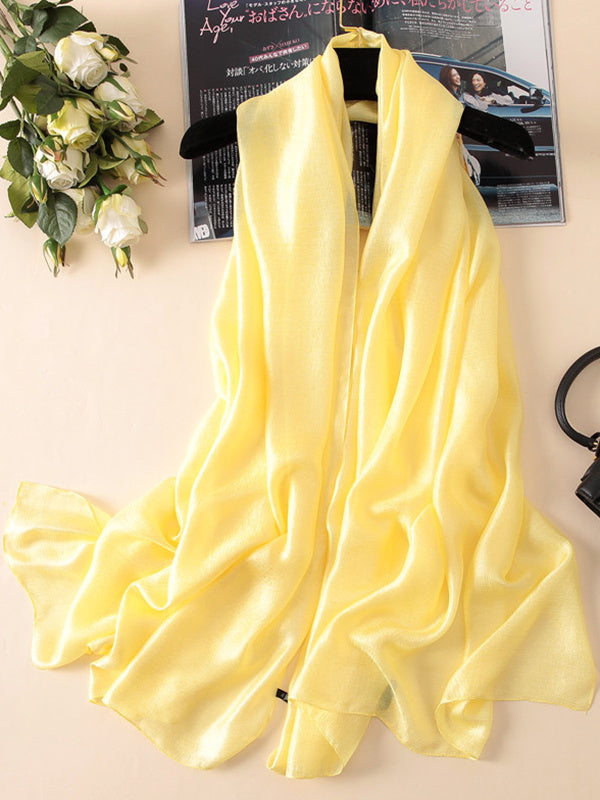 Sun protection Solid Color Keep Warm Wrap Scarf