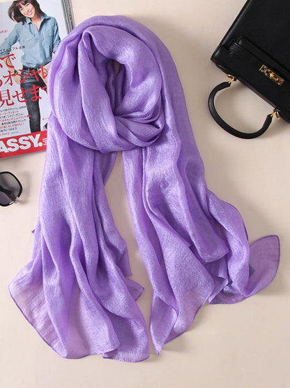Sun protection Solid Color Keep Warm Wrap Scarf