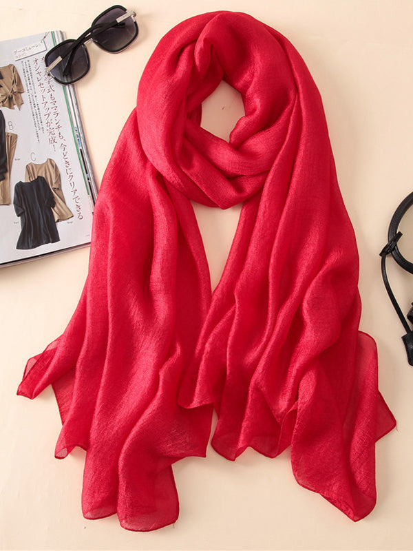 Sun protection Solid Color Keep Warm Wrap Scarf