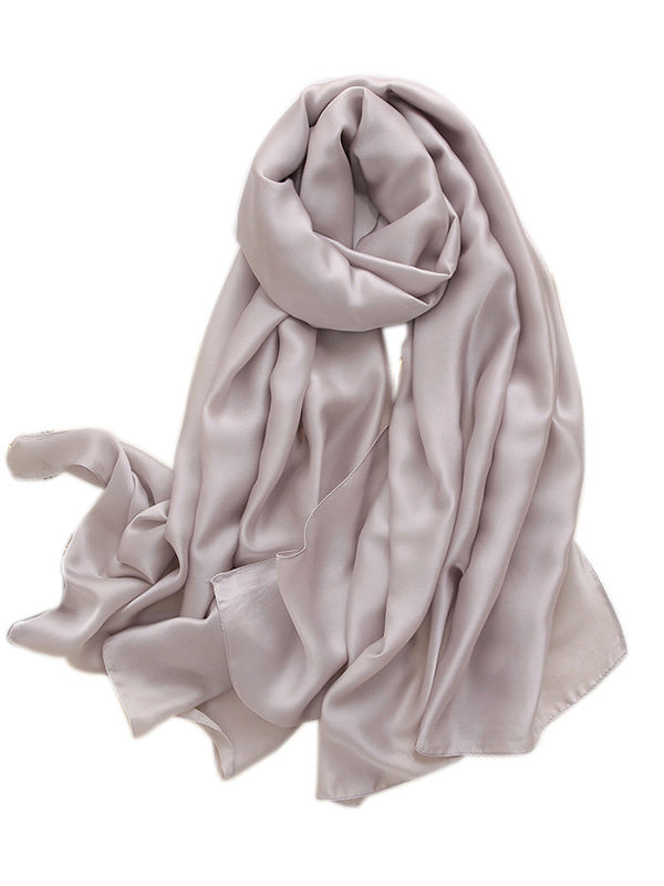 Solid Color Simple Original Sweet Satin Shawl&Scarf