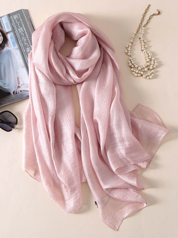 Sun protection Solid Color Keep Warm Wrap Scarf