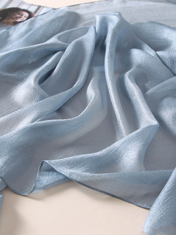 Sun protection Solid Color Keep Warm Wrap Scarf