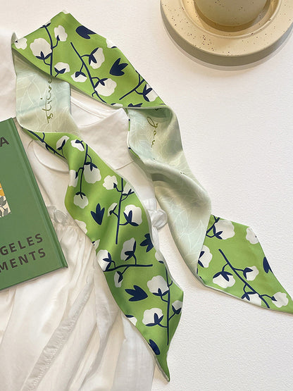 Urban Silk Imitation Green Printed Scarf