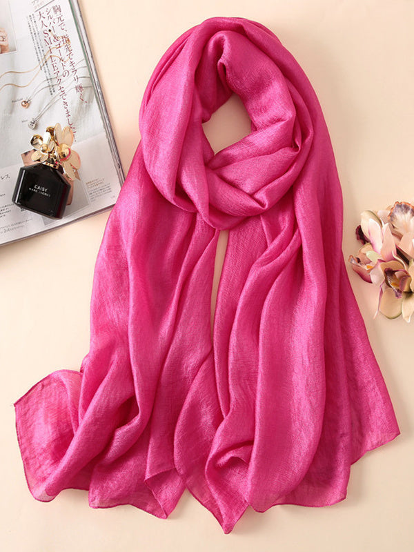 Sun protection Solid Color Keep Warm Wrap Scarf
