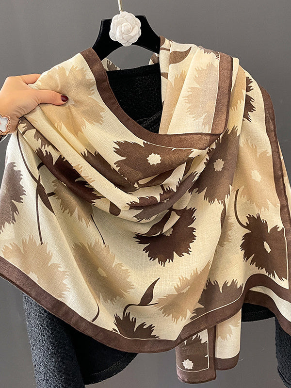 Vintage Floral Printed Shawl&Scarf