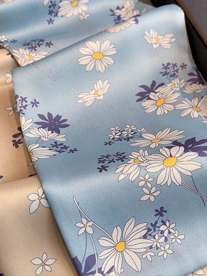 Vintage Silk Imitation Printed Scarf