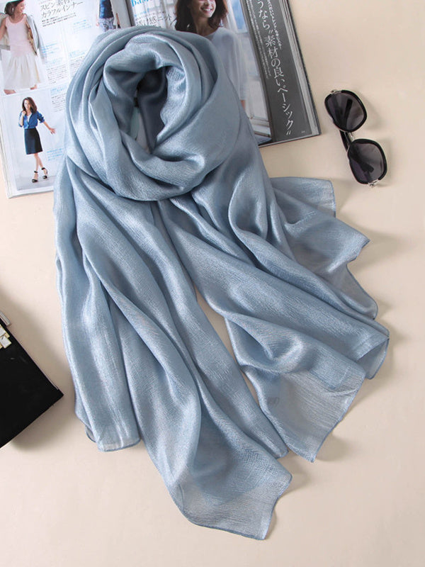 Sun protection Solid Color Keep Warm Wrap Scarf