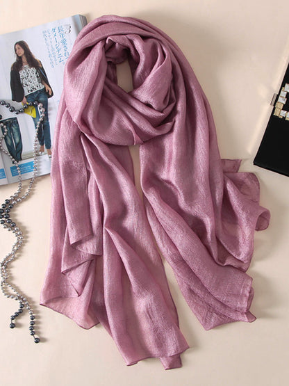Sun protection Solid Color Keep Warm Wrap Scarf