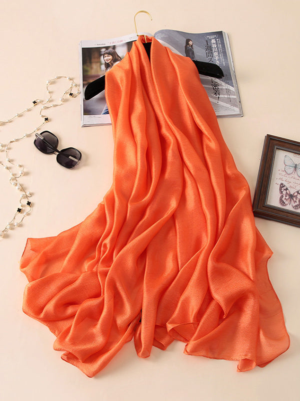 Sun protection Solid Color Keep Warm Wrap Scarf