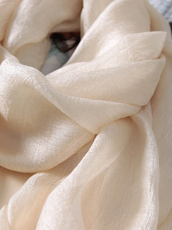 Sun protection Solid Color Keep Warm Wrap Scarf