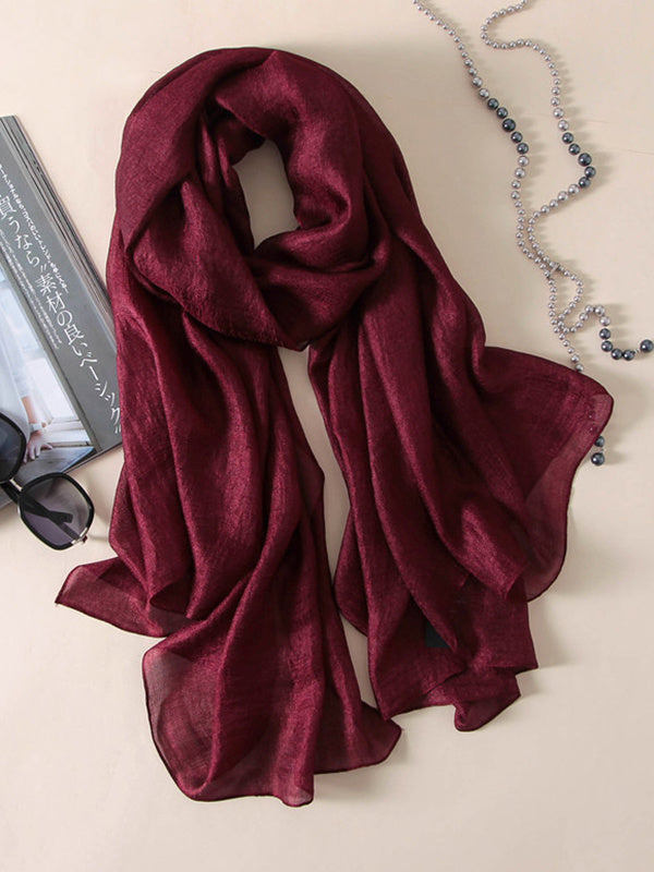 Sun protection Solid Color Keep Warm Wrap Scarf