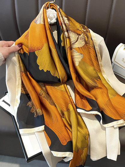 Sun protection Flower Print Shawl&Scarf