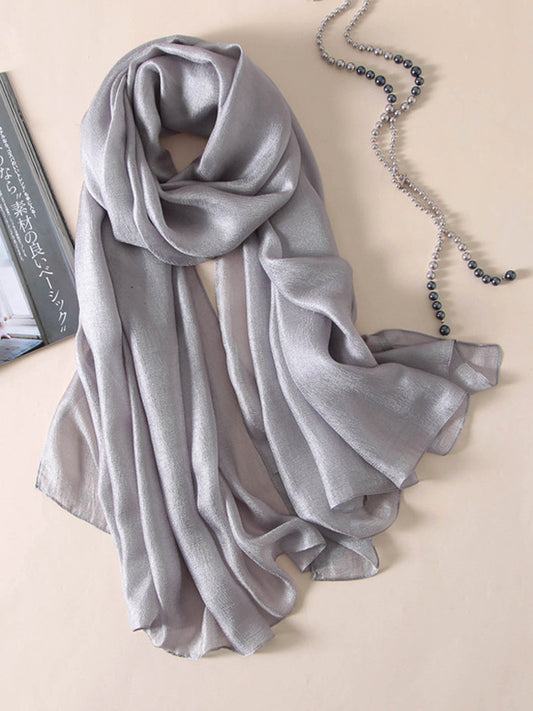 Sun protection Solid Color Keep Warm Wrap Scarf