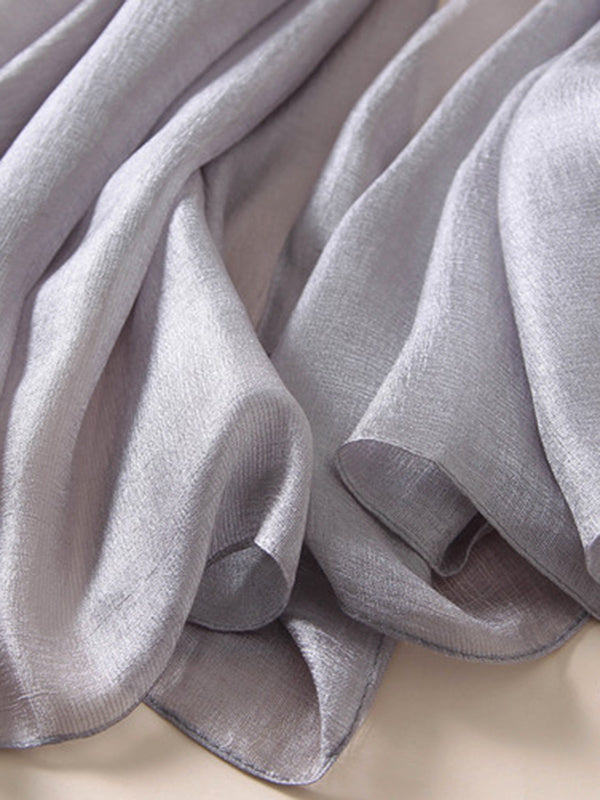 Sun protection Solid Color Keep Warm Wrap Scarf
